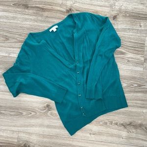 New York and Co teal cardigan